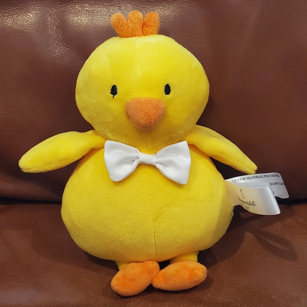 The Peanutshell 8 inch Yellow Chick Stuffed Animal Plush Toy Embroidered Eyes